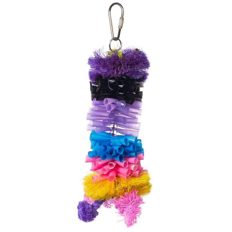 Prevue Pet Products Preen & Pacify Calypso Creations Straw Stacker Bird Toy 62634 - Image 1